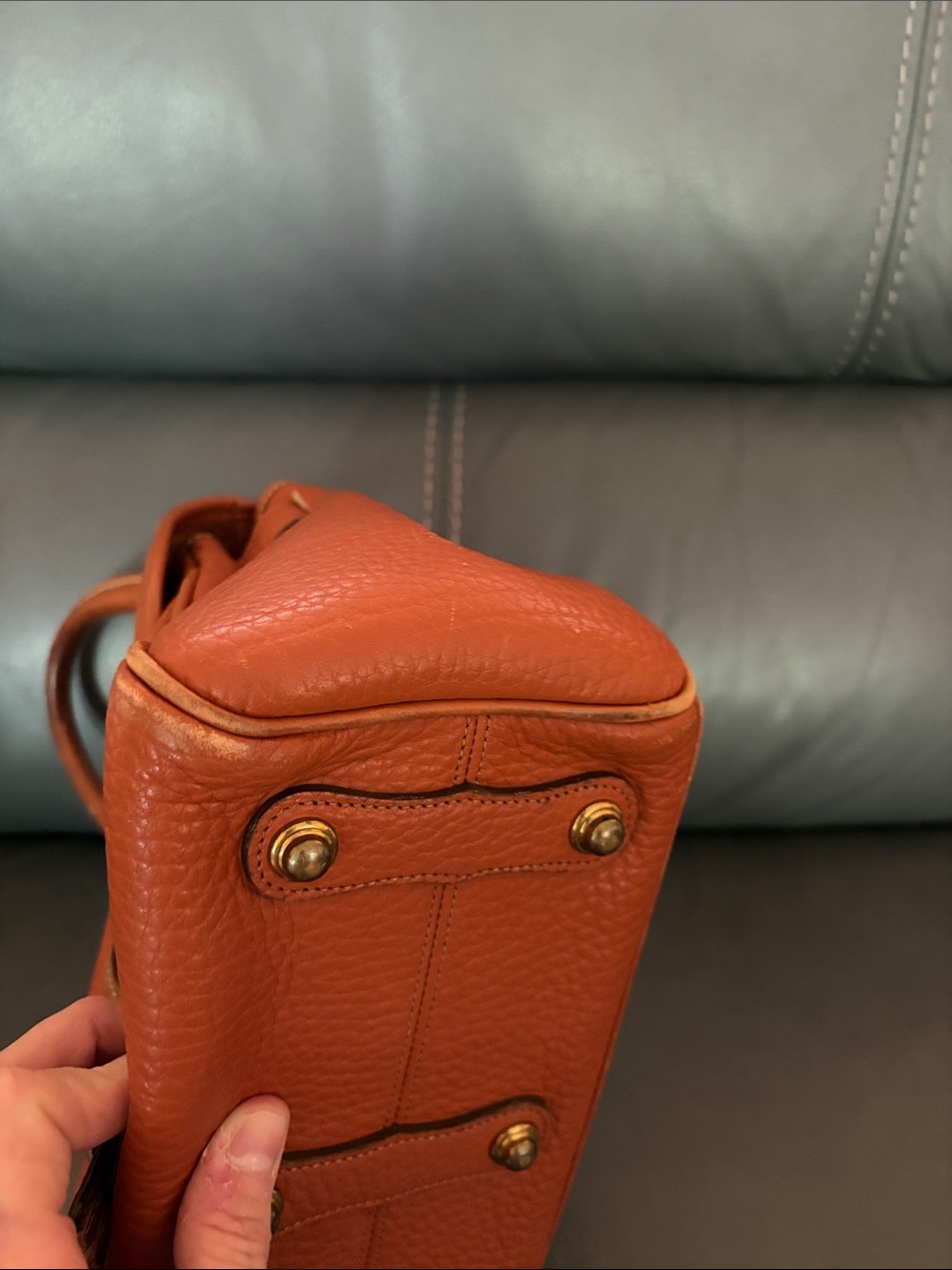 Vintage Dooney & Bourke Pebble Leather Top Handle Satchel - Picture 5 of 13